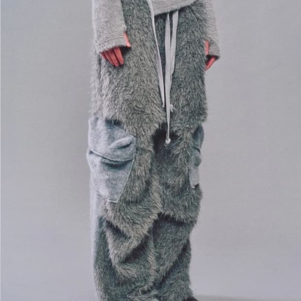 somsoc BAIL FUZZY CARGO PANTS_GREY
