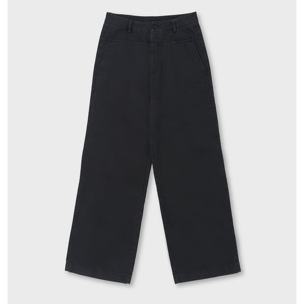 주앙옴므 워시드 헤링본 코튼 팬츠 차콜 L