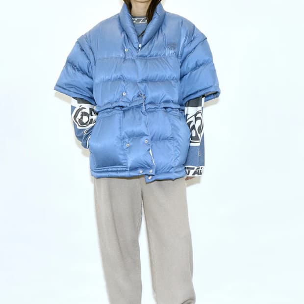 스탠드얼론 블루 다운패딩 1사이즈