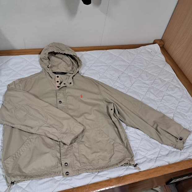 빈티지 폴로 코튼 후드 자켓