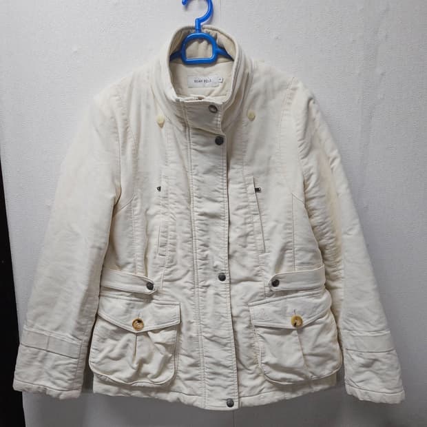 빈폴 아이보리 면 자켓 95