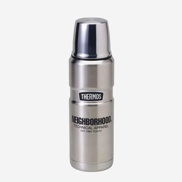 네이버후드 x 써모스 SS 보틀 실버 텀블러