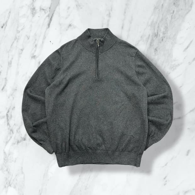 L.L.Bean 엘엘빈 코튼 다크 그레이 하프집업 