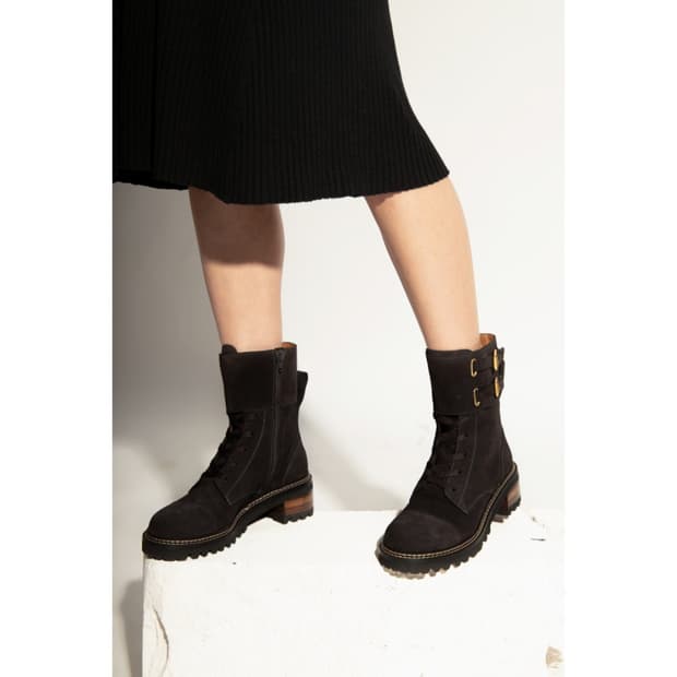 씨바이끌로에 스웨이드 컴뱃 부츠