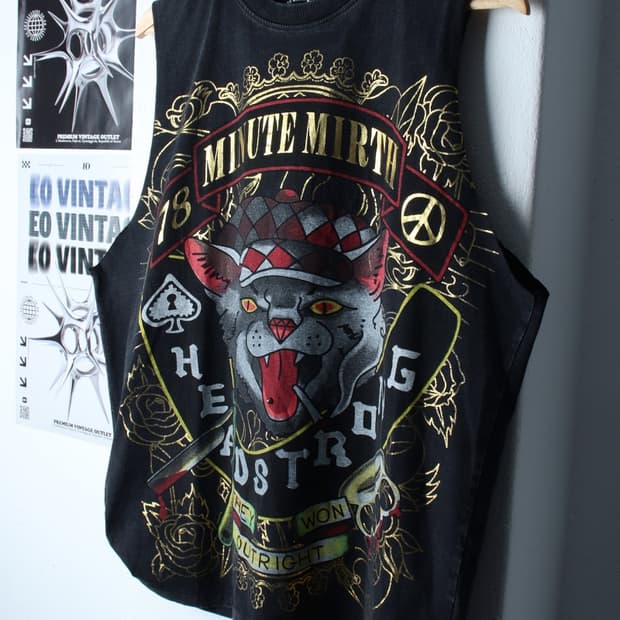 (L-XL) 브랜드빈티지 반팔 티셔츠 민소매 커스텀 워싱-199977