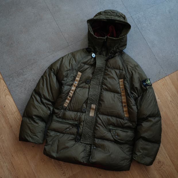 08aw 스톤아일랜드 nylon tela opaque 다운 자켓