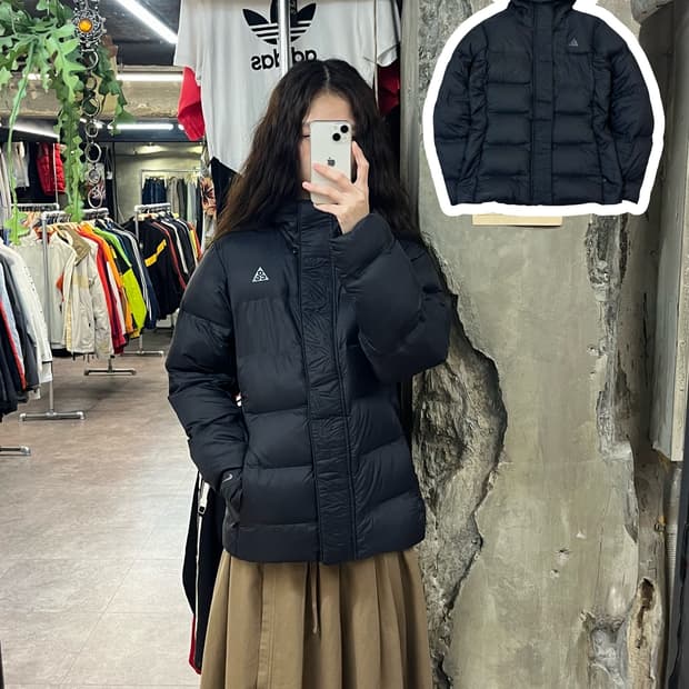 나이키 acg 후드 구스 다운 패딩 블랙 L #csz1788