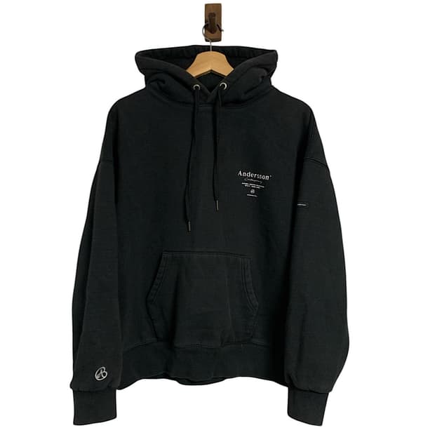 앤더슨벨 빅로고 기모 후드티 M