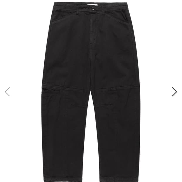 Side Pocket Curved Pants (Black)