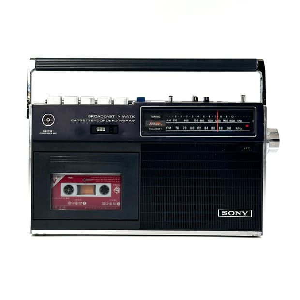 일본 빈티지 소니 휴대용 라디오 카세트 플레이어