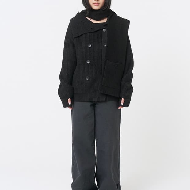 미세키서울 더블 버튼 볼드 니트 double button boldknkt