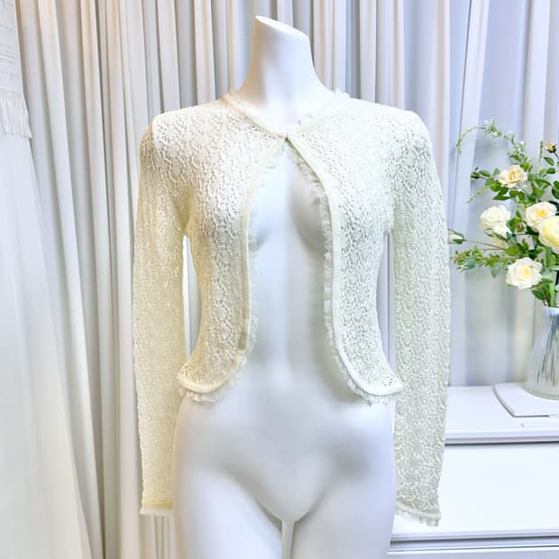 쉬폰프릴 크로셰 트윙클 가디건