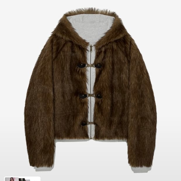 글로니 MOOR REVERSIBLE FUR JACKET (BROWN)