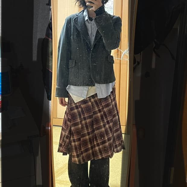 빈티지 데님 워싱 자켓