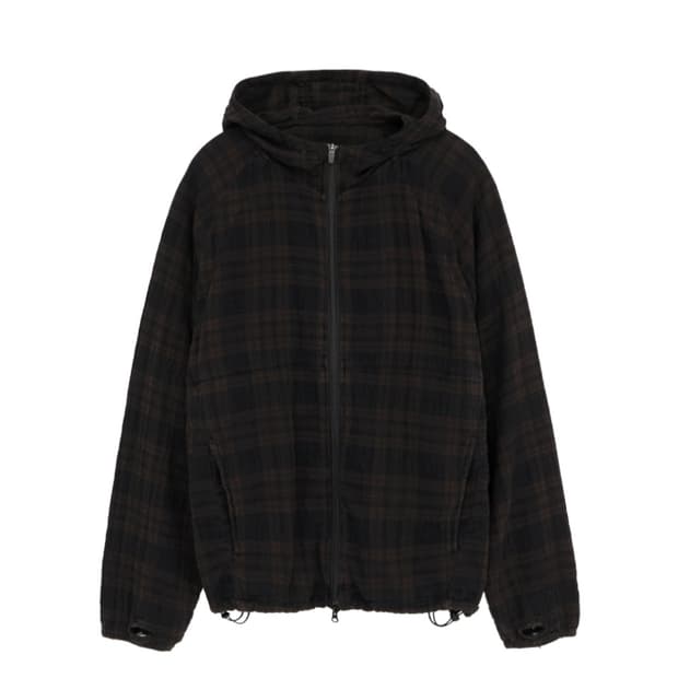 [2] 폴리테루 휴먼인덱스 휴먼 체크 후디 파카 브라운