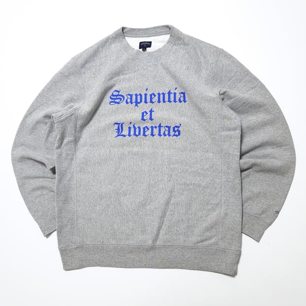 노아 NOAH 놀리지 크루넥 맨투맨 티셔츠 헤더그레이