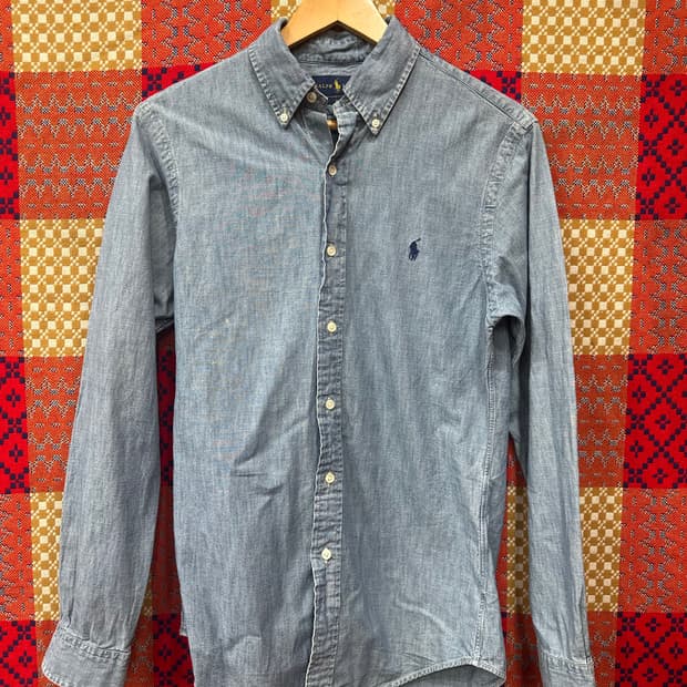 폴로 샴브레이셔츠. 슬림핏 s