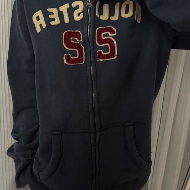 홀리스터 네이비 후드집업 L