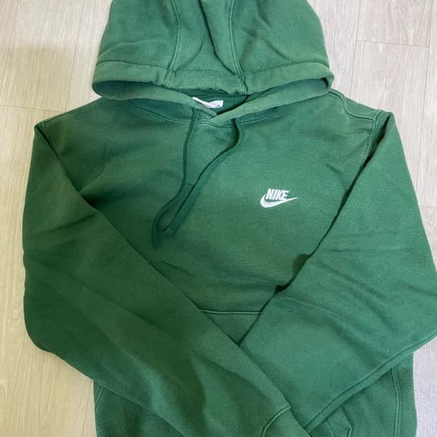 나이키 크림 그린 후드티 M