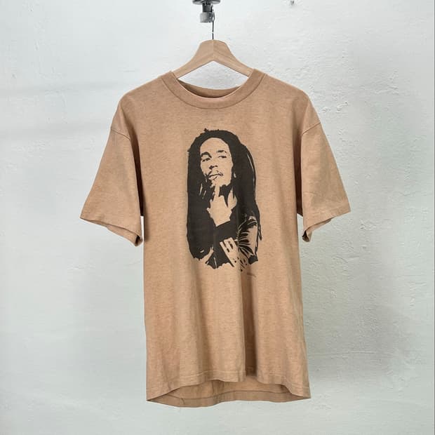 zion rootswear 밥 말리 포토 프린트 하프티