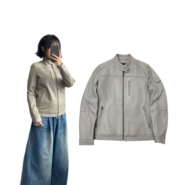 바이커 리얼레더 양가죽 라이더 램스킨 가죽자켓