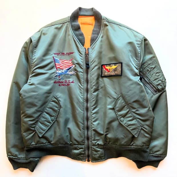 90's AVIREX 리버시블 MA-1 플라이트 자켓