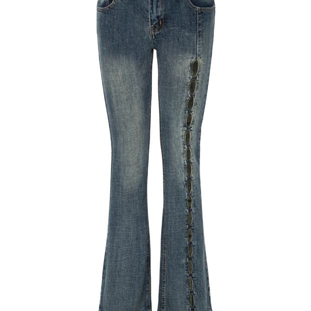 설림 sullim 티어드롭 컷 아웃 진 부츠컷