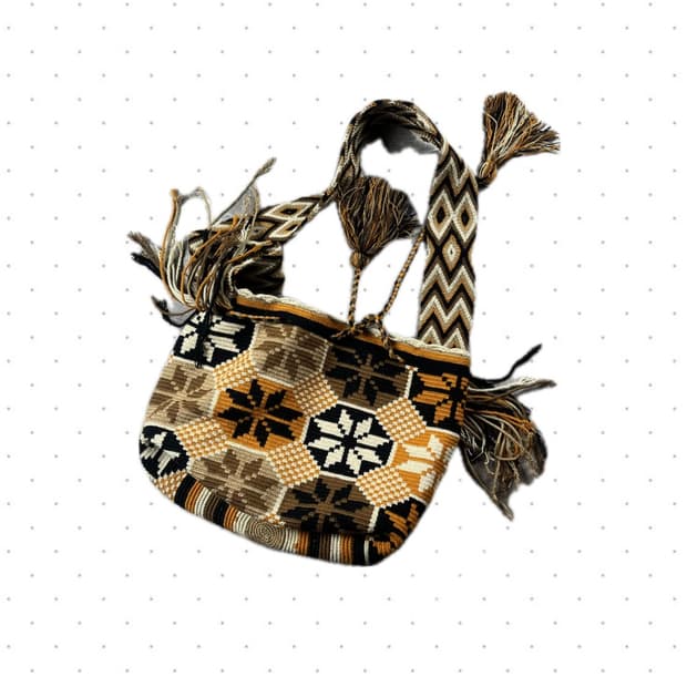 보헤미안 모칠라 니트 크로스백(콜롬비아산)