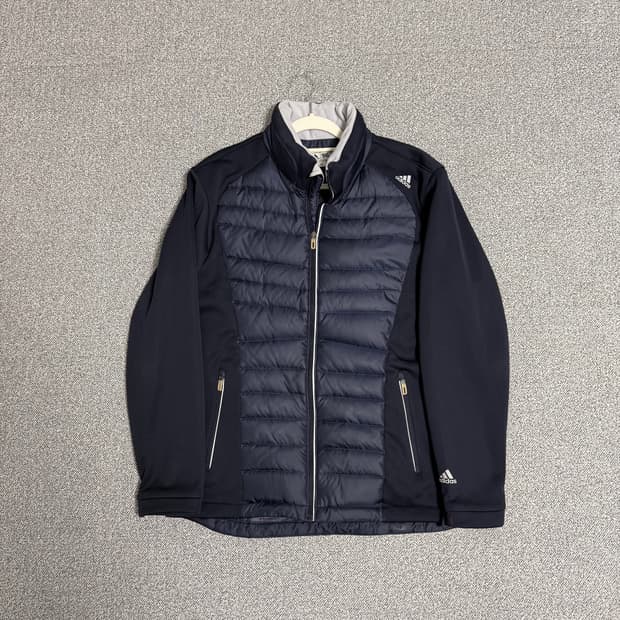 아디다스 하이브리드 골프 경량 패딩 집업 105 네이비