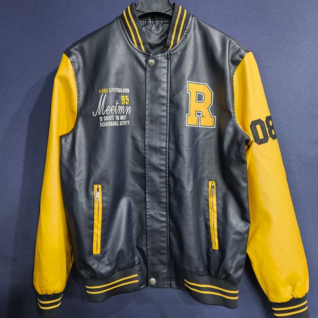 F-LAB 에프랩 자수 투톤 남성 100~105 야구점퍼 항공점퍼 