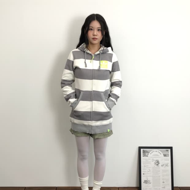 Adidas Originals Striped Zip-Up Hoodie