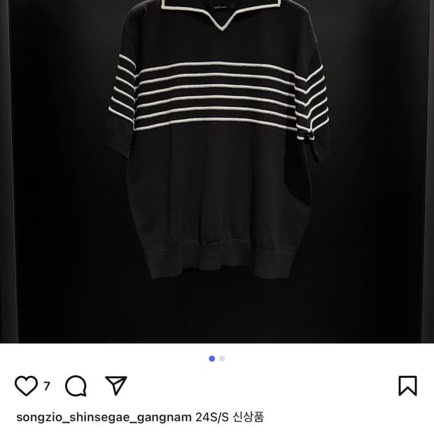 송지오 지제로 반팔니트 xs