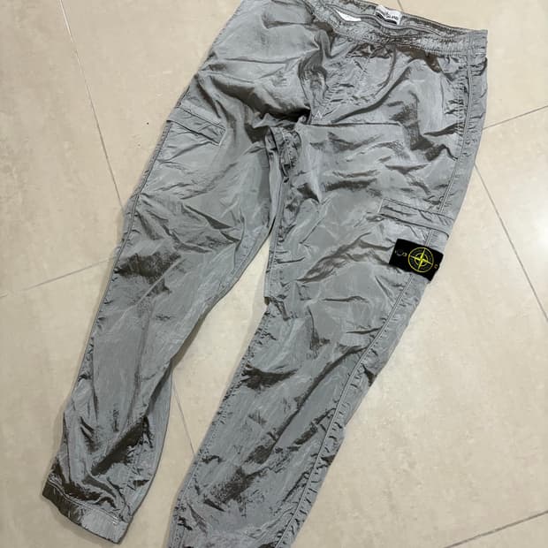 스톤아일랜드 나일론 카고 팬츠 아이스 34