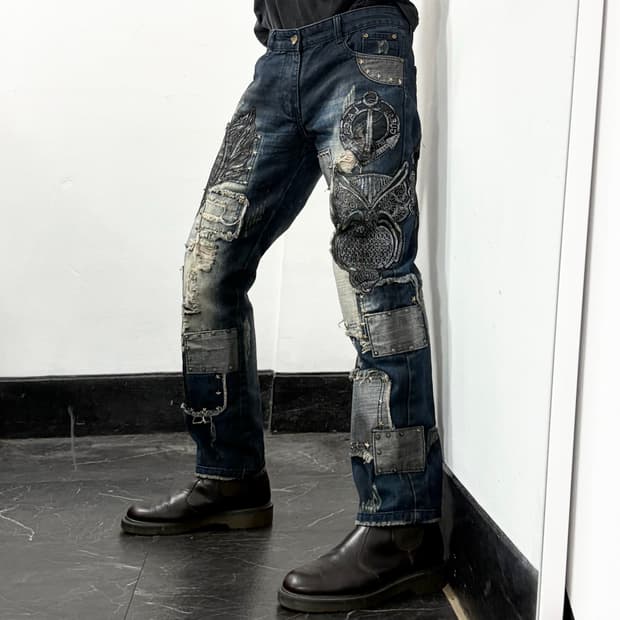 Biepa Jeans 비파 진스 패치워크 데님 팬츠