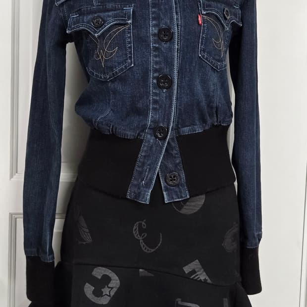 리바이스 카라배색 빈티지 데님자켓