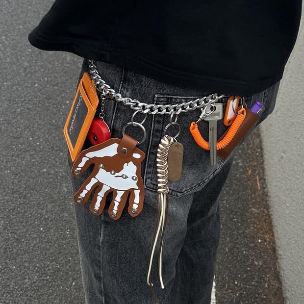 키링 악세사리 팬츠 체인 (브라운) 