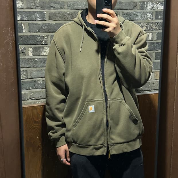 XL) 칼하트 레인디펜더 워크웨어 써멀 후드집업