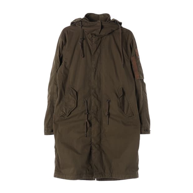 버커루 빈티지 밀리터리 롱 야상 점퍼 M