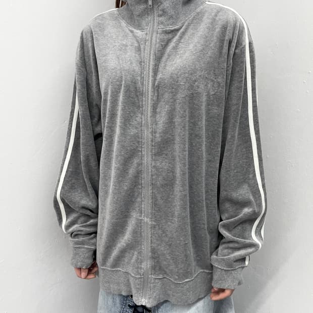 케파 그레이 벨로아 루즈 집업 