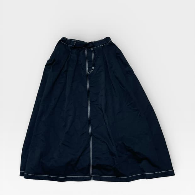 Niko and - 화이트 스티치 롱 스커