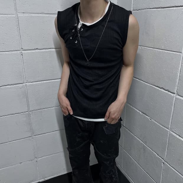 cross necklace sleeveless 