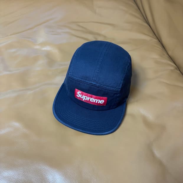 Supreme 슈프림 네이비 레드 박스로고 캠프캡 모자 (Navy)