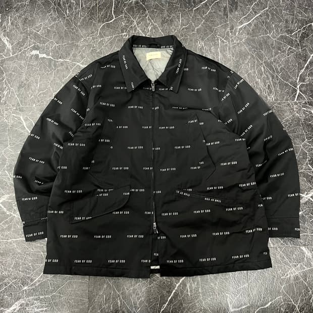 피어오브갓 6th 컬렉션 퀼티드 필드 자켓 블랙