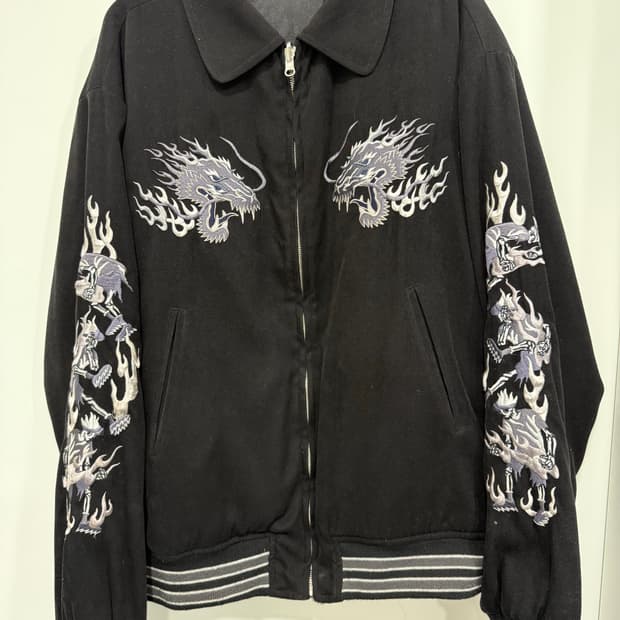 Mpq 리버시블 자수 스카쟌