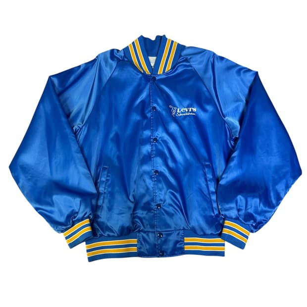빈티지 90s 리바이스 스포츠웨어 사틴 바시티 스타디움 자켓 L