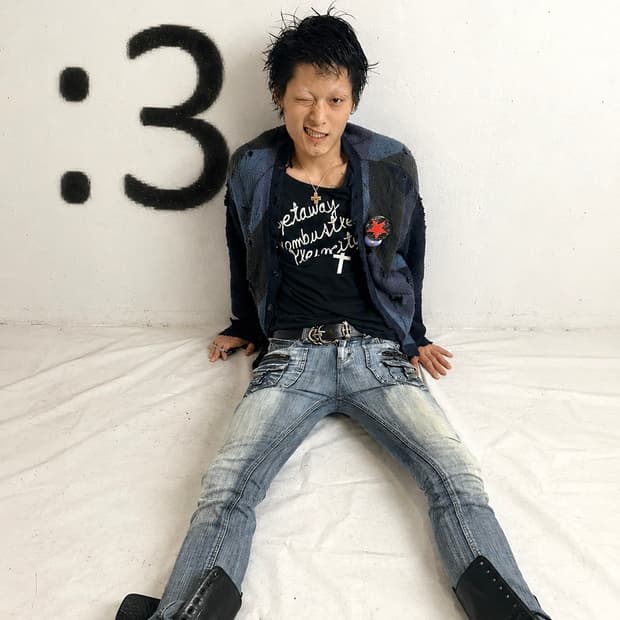 In The Attic Zipper Denim Slim pants