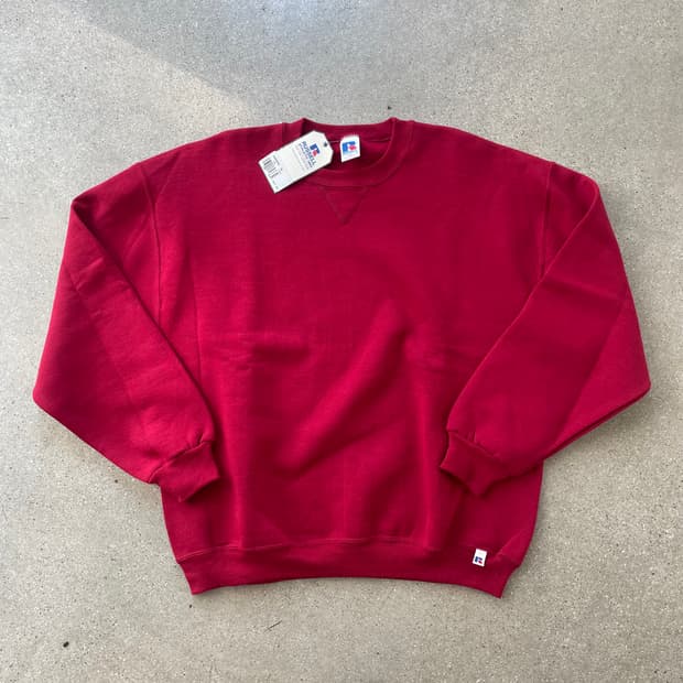 빈티지  러셀 애슬레틱 스웻셔츠 레드 made in mexico 데드스탁