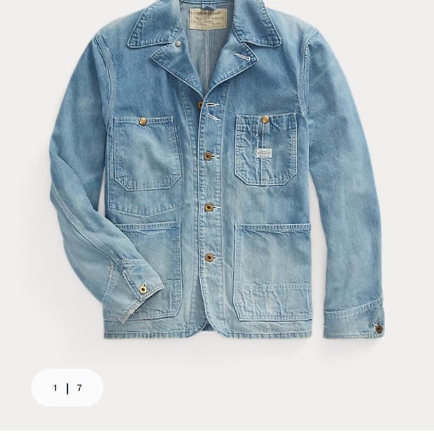 RRL 인디고 데님 엔지니어 자켓 L