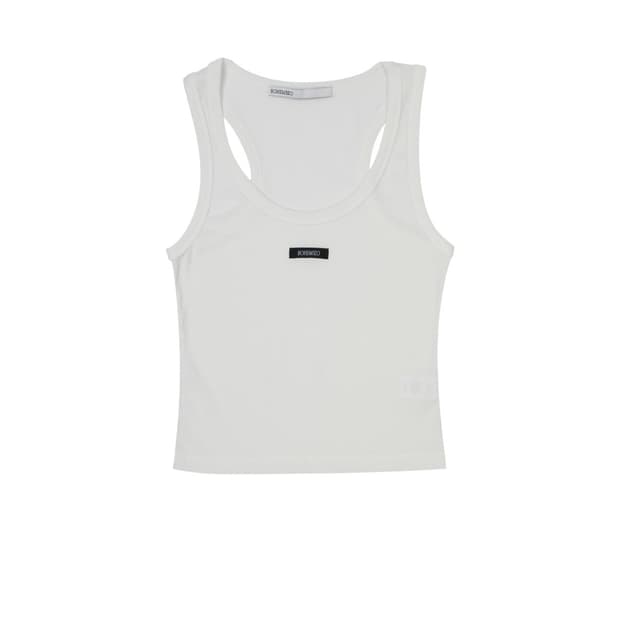 보헤미안서울 슬리브리스 크롭탑 나시 