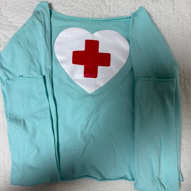 샵페어리 cherish heart cut off t-shirt 민트